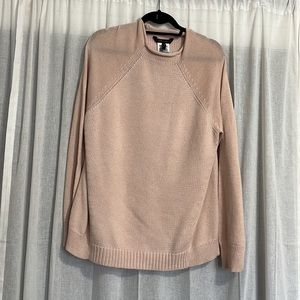 BCBG Maxazria sweater. Nylon light material. Light blush. Like new condition.